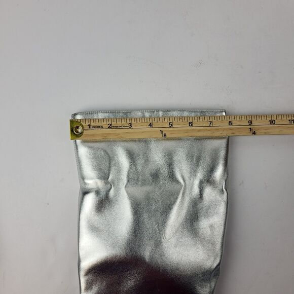 Open Edit Women's Erik Knee High Wedge Boots Size 10 Silver Metallic - Picture 5 of 16